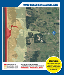 Hokio Beach Tsunami Evacuation Zone Map
