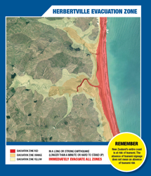 Herbertville Tsunami Evacuation Zone Map