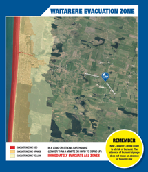 Waitarere Tsunami Evacuation Zone Map