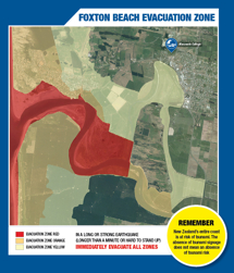 Foxton Beach Tsunami Evacuation Zone Map