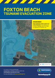 Foxton Beach Tsunami Evacuation Zone Map